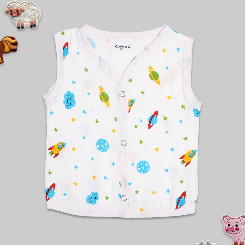 Muslin Cotton Jhablas | Space & Cute Chick | Assorted | Print May Vary