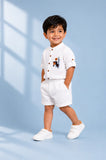 Light Organic Cotton White Shirt & White Shorts Co-ord Set