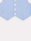 Girls Blue Striped Co-Ord Set | 100% Organic Cotton
