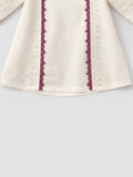 Girls Cream Ethnic Kurta Palazzo Set with Dupatta | Festive