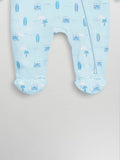 Organic Cotton Baby Romper – Soft Breathable Beach Print Full Sleeve Zip Sleepsuit
