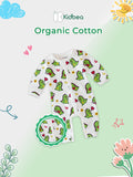 Kidbea® Premium Baby Gift Set – Pack of 5 Essentials | Dino Romper, Stainless Steel Bottle, Teether, Spoon & Fruit Feeder | Ideal Newborn Gift Box for Girls