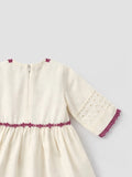 Girls Cream Ethnic Kurta Palazzo Set with Dupatta | Festive