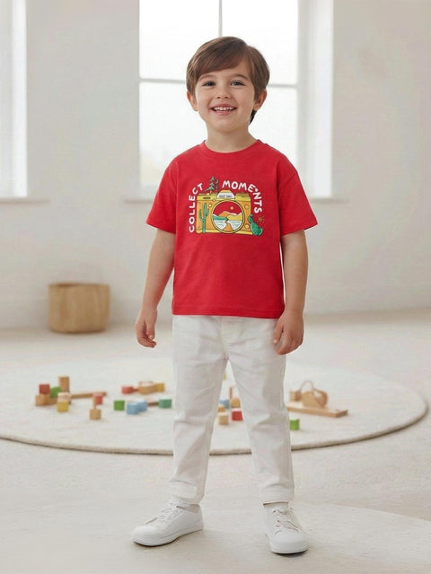 100% Bamboo Fabric Printed T-Shirt for Boys | Soft, & Breathable