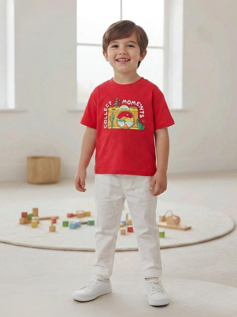 100% Bamboo Fabric Printed T-Shirt for Boys | Soft, & Breathable