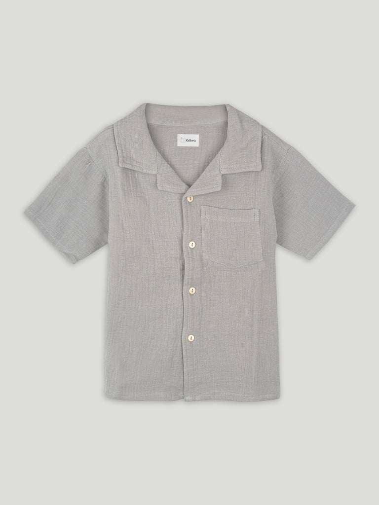 Light  Organic cotton  Shirt & Pant Grey Co-ord Set