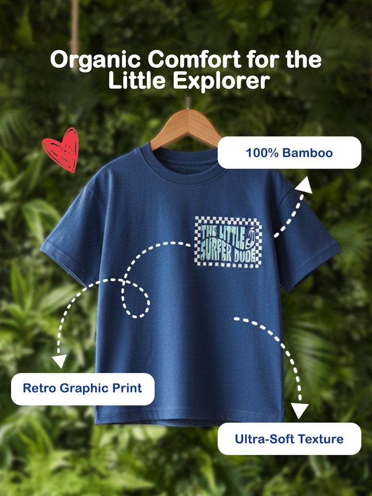 100% Bamboo Fabric Printed T-Shirt for Boys | Soft, & Breathable