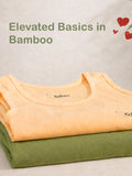 Bamboo Vest for Kids Pack of 2 ( Peach & Olive Green) – Soft, Breathable & innerwear