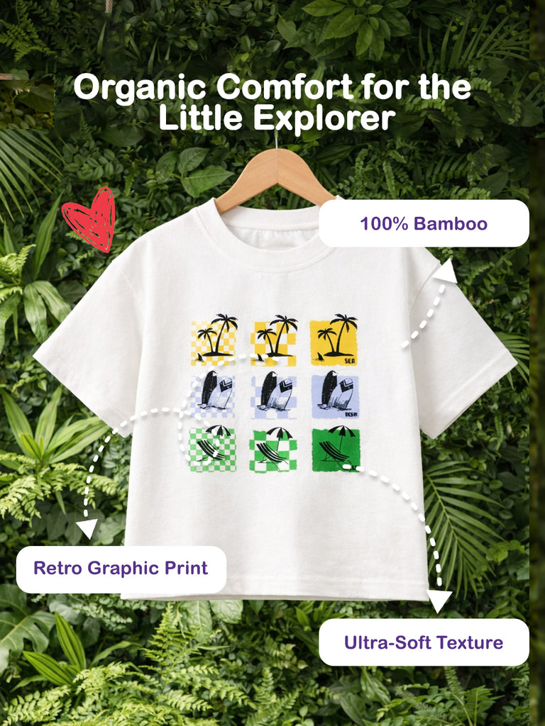 100% Bamboo Fabric Printed T-Shirt for Boys | Soft, & Breathable