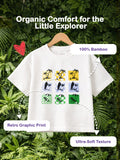 100% Bamboo Fabric Printed T-Shirt for Boys | Soft, & Breathable