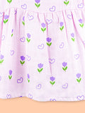 BambooTEC™ Bamboo Muslin Girls Frock – Bunny & Tulip Print | Pack of 2