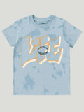 Kidbea Boys Tie-Dye Co-Ord Set | Summer Cotton T-Shirt and Shorts for Kids | Light Blue