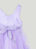 Baby Girl Party Dress – Lavender Tulle Floral Embroidered Dress with 3D Flower Applique
