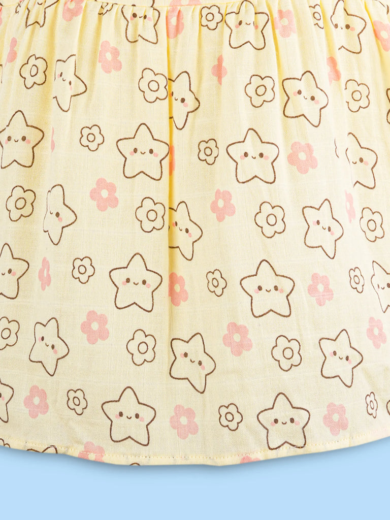 BambooTEC™ Bamboo Muslin Girls Frock – Star & Puppy Print | Pack of 2