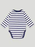 Kidbea 100% Organic cotton baby Pack of 4 onesies Unisex | Strips - Grey, Blue, Flower & Unicorn