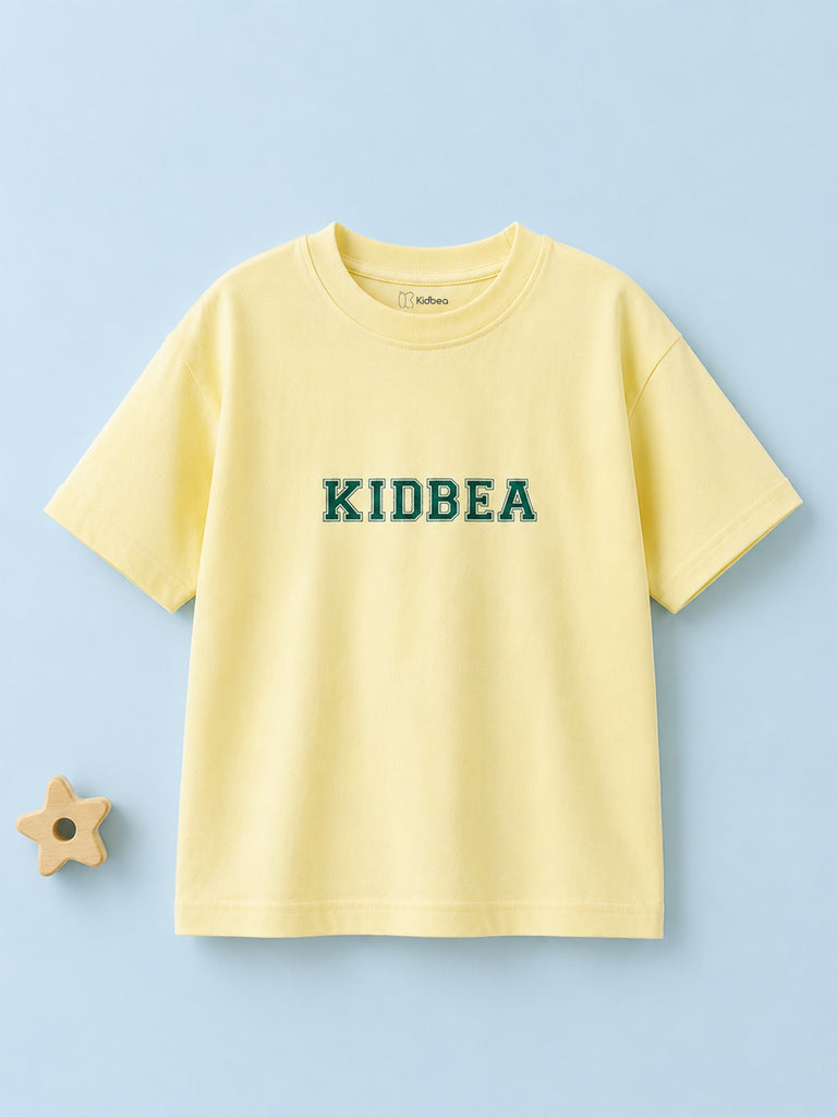 Light Organic Cotton Cream Round Neck Graphic Print Half Sleeve T-Shirt | Unisex