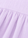 Organic Cotton Girls Frock Pack of 2 – Blue & Lavender Ruffle Frocks