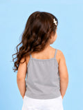 BambooTEC™ Bamboo Girls Camisole – Grey Sleeveless Ruffle Camisole