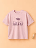 Girls Light Organic Cotton Pink Gummy Bears Round Neck T-Shirt