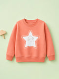 Unisex Rust Sweatshirt – Star Print Full-Sleeve Sweatshirt