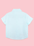 Linen Cotton Boys Shirt Pack of 2 – Light Blue & Yellow Half-Sleeve Shirts