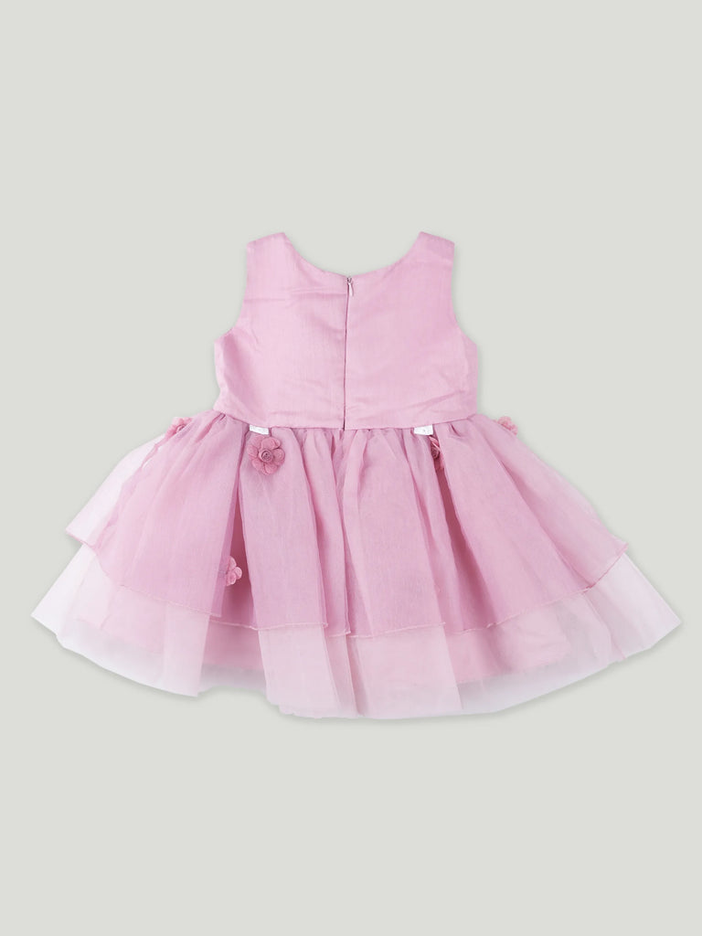 Elegant Baby Girl Pink Tulle Dress | Soft & Stylish Party Wear