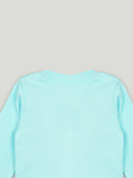 Organic Cotton Unisex Baby Co-ord Set – Soft Breathable Aqua Blue Dog Print Full Sleeve T-shirt & Pyjama for Infants