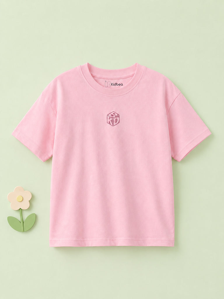 Light Organic Cotton Pink Graphic Print Half Sleeve T-Shirt | Unisex