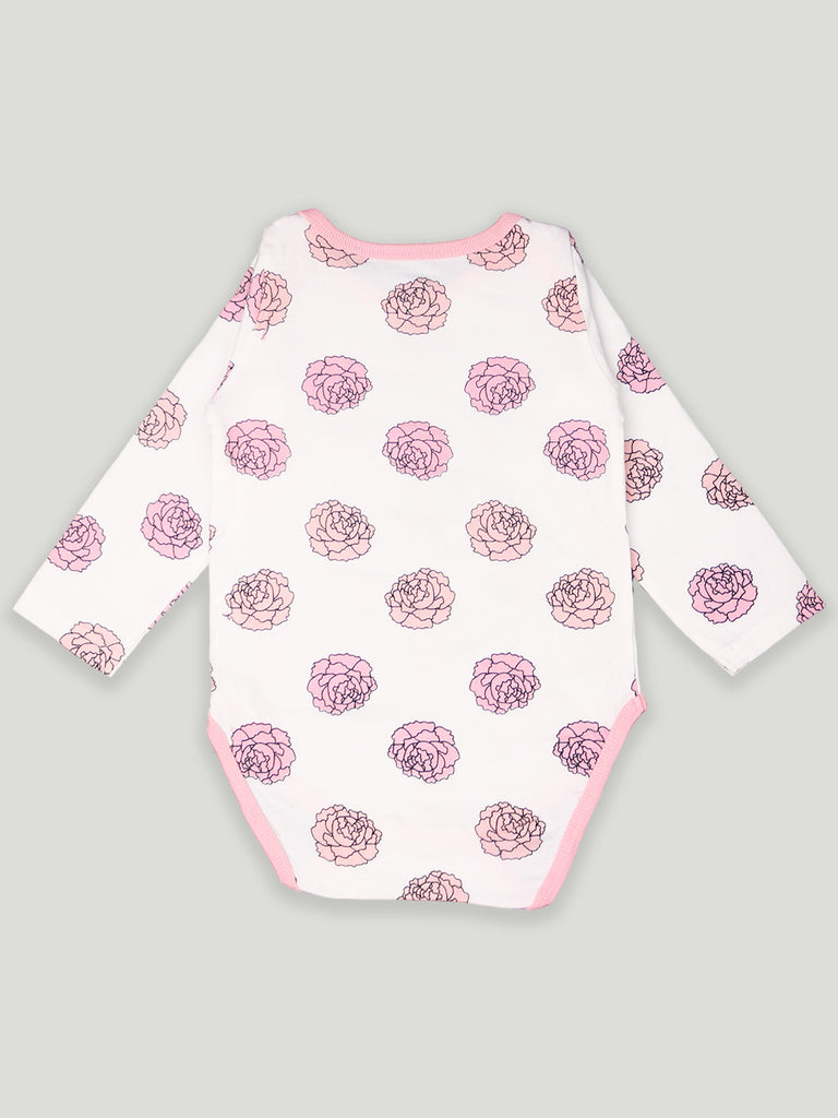 Kidbea 100% Organic cotton baby Pack of 5 onesies Unisex | Dog, Pizza, Cup, Flower & Donut