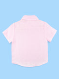 Linen Cotton Girls Shirt Pack of 2 – Pink & Yellow Half-Sleeve Shirts