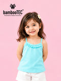 BambooTEC™ Bamboo Girls Camisole – Aqua Blue Sleeveless Ruffle Camisole