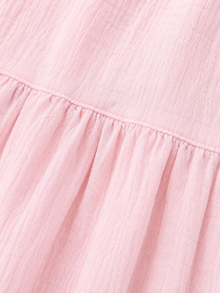 Organic Cotton Girls Frock Pack of 2 – Yellow & Pink Ruffle Frocks