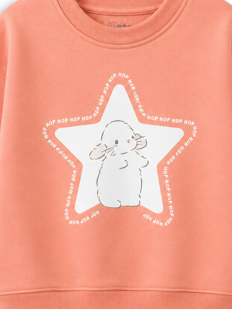 Unisex Rust Sweatshirt – Star Print Full-Sleeve Sweatshirt