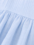 Organic Cotton Girls Frock Pack of 2 – Blue & Lavender Ruffle Frocks