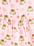 BambooTEC™ Bamboo Muslin Girls Frock – Floral & Frog Print | Pack of 2