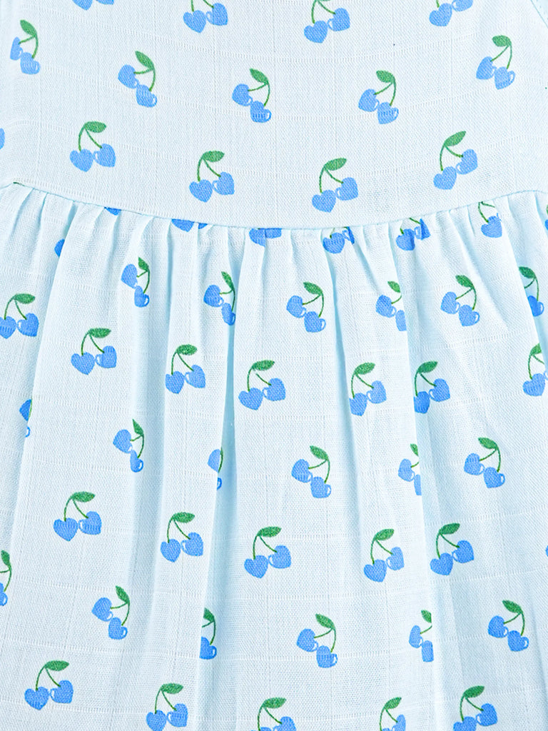 BambooTEC™ Bamboo Muslin Girls Frock – Star & Cherry Print | Pack of 2