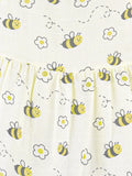 BambooTEC™ Bamboo Muslin Girls Frock – Cute Flower & Bee Print | Pack of 2