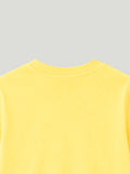 Bamboo Fabric Girls T-Shirt – Soft Breathable Yellow Donut Print Half Sleeve Tee for Kids