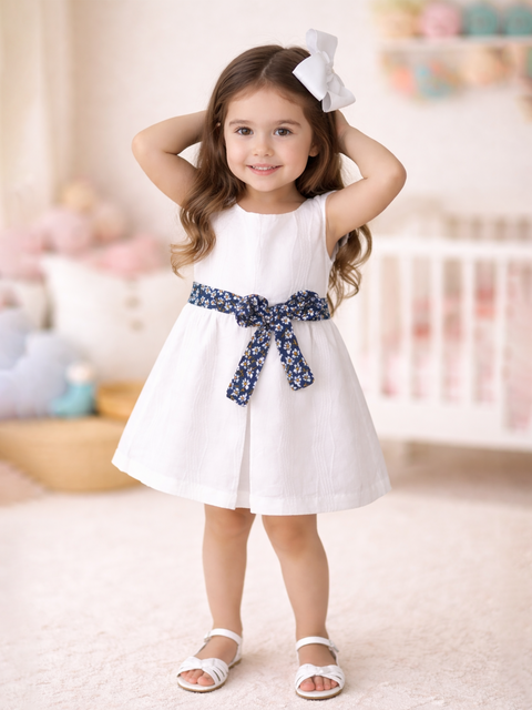 Baby Girl Frock with Belt | 100% Organic Cotton