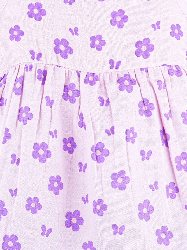 BambooTEC™ Bamboo Muslin Girls Frock – Flower & Tulip Print | Pack of 2