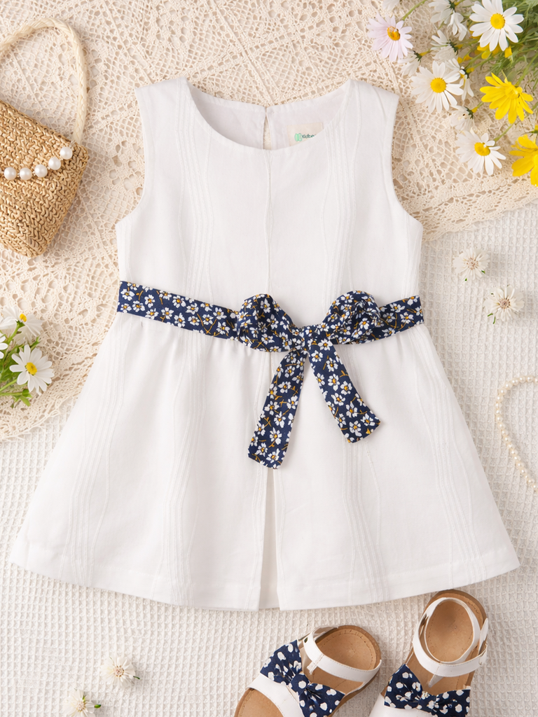 Baby Girl Frock with Belt | 100% Organic Cotton