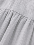 Organic Cotton Girls Frock Pack of 2 – Pink & Grey Ruffle Frocks