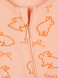 Organic Cotton Baby Romper – Soft Breathable Bunny Print Full Sleeve Zip Sleepsuit