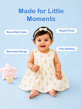 BambooTEC™ Bamboo Muslin Girls Frock – Cute Star & Ice Cream Print | Pack of 2
