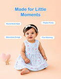BambooTEC™ Bamboo Muslin Girls Frock – Puppy & Ice Cream Print | Pack of 2