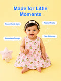 BambooTEC™ Bamboo Muslin Girls Frock – Star & Parrot Print | Pack of 2