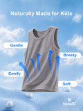 BambooTEC™ Bamboo Kids Vest Pack of 3 – Blue, Grey & Yellow Sleeveless Vests