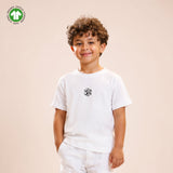 Light Organic Cotton White Graphic Print Half Sleeve T-Shirt | Unisex
