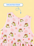 BambooTEC™ Bamboo Muslin Girls Frock – Floral & Frog Print | Pack of 2