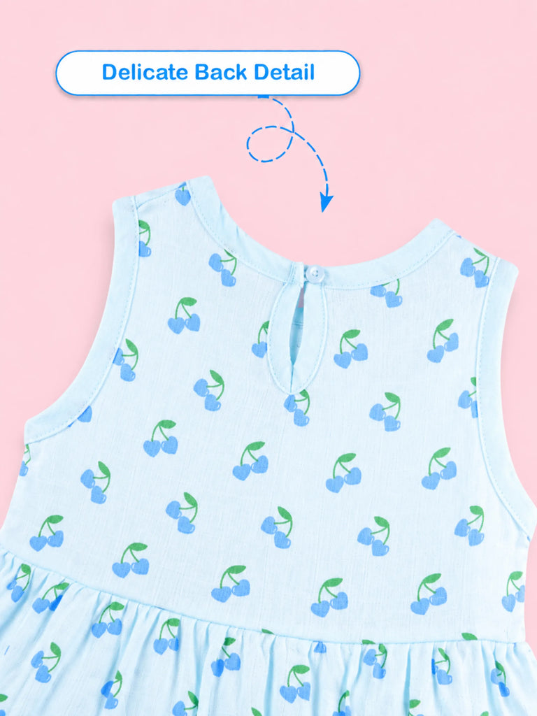 BambooTEC™ Bamboo Muslin Girls Frock – Fruit & Cherry Print | Pack of 2